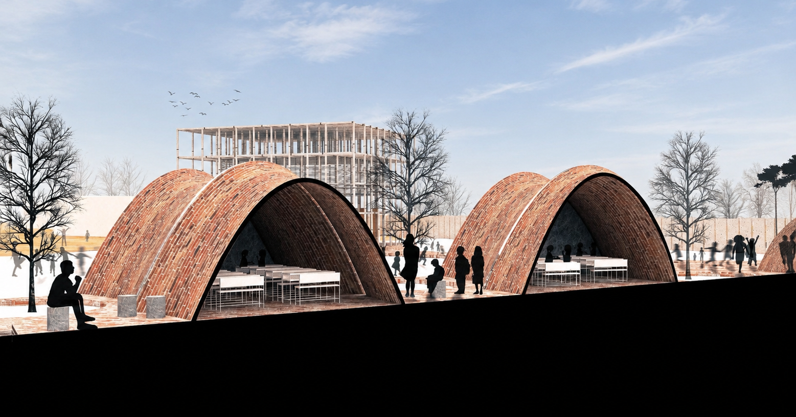 GHPS brick vaulted classroom proposal exterior view